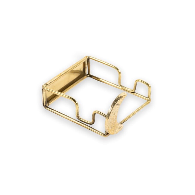 Gouden tegelhouder met halve maan, minimalistisch en elegant design