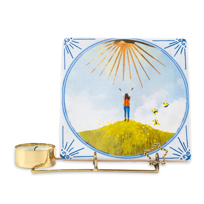 Golden Tile & Candle holder Star