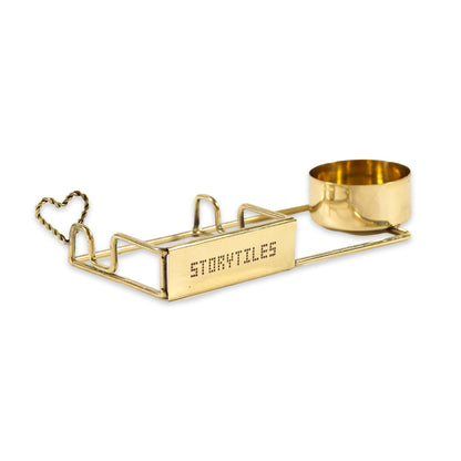 Golden Tile & Candle holder Heart
